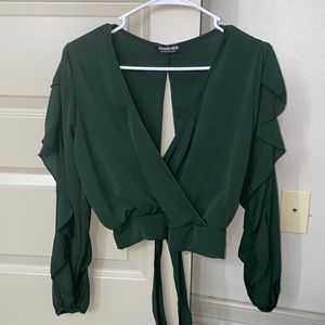 Fashion nova dressy crop top